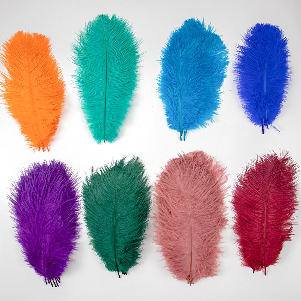 

15-20 20-25 30-35См Натуральне страусине пір я Центральний елемент Багатокольорове страусине пір я Прикраса для вечірнього столу Ваза Плюмаж 10шт 15-20 CM білий