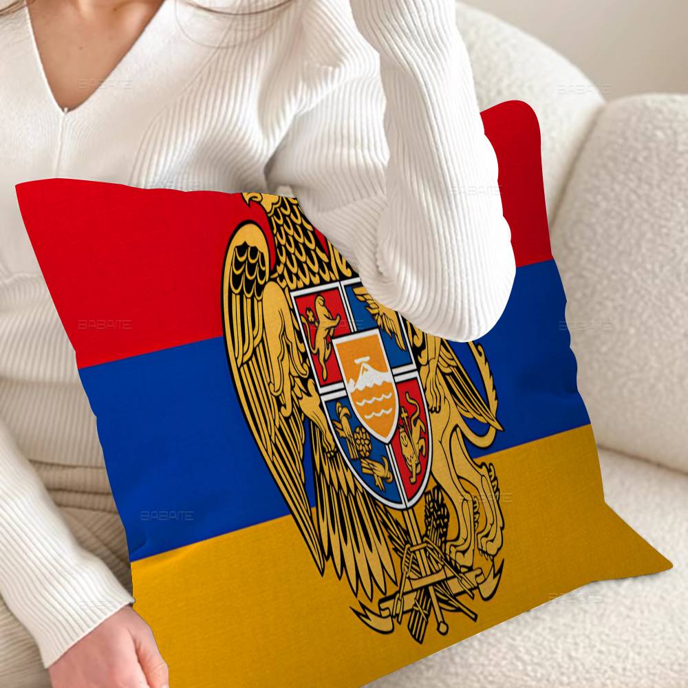 Armenia Armenians Flag Cushion Cover Car Throw Pillow Case For Sofa Car Christmas Gift xcm xcm