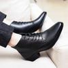 Elegant Elevator Shoes Men Chelsea Boots Genuine Leather Zipper High Heel Men Boots British Formal Business Boots Spring Winter