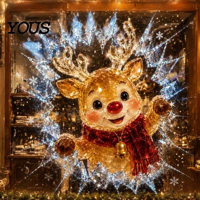 Decorazioni per Finestre Statiche 3D di Natale, Adesivi Rimovibili Senza Residui, Babbo Natale che Attraversa l'Arte Murale Natalizia Decalcomanie per Vetri, Festivo