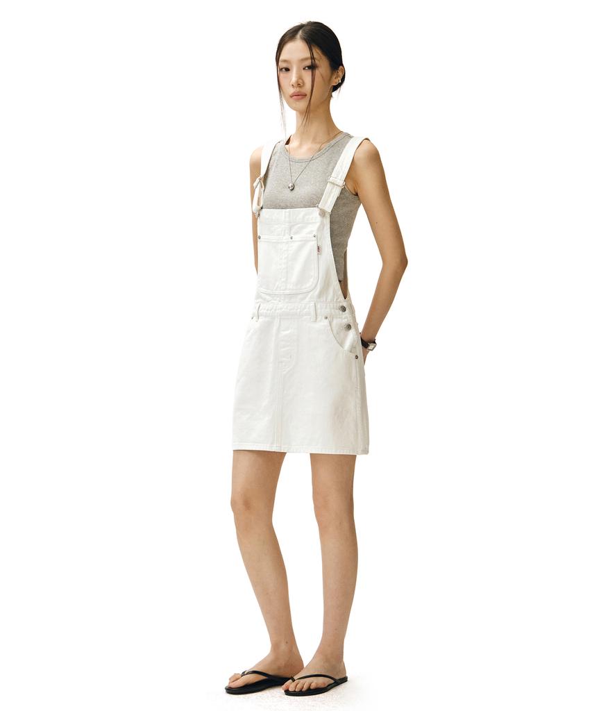 Deketeuumeon Signature Bib Overalls Skirts Dcwop002White