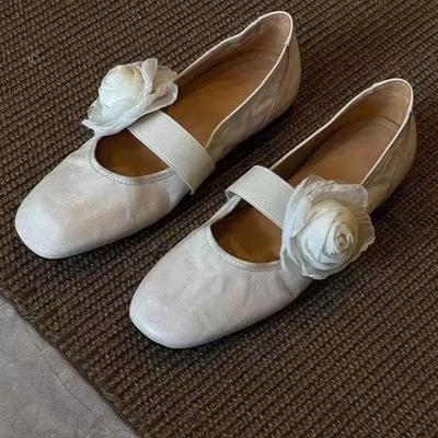 Pantofi Mary Jane Designeri Florali Retro Femei Vârf Rotund Confort Talpă Moale Pantofi Eleganti Casual Brand de Modă Pantofi Balerini Femei