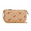 Coach Wristlet 19 Strawberry Print Leather Mahjong Bag Shoulder Crossbody Chain Clutch Women wristlet Khaki 691-IME7V
