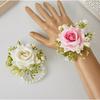 Silk Wedding Brooch Artifical Groom's Chest Flower Elegant Rose Boutonniere  Wedding Accessories
