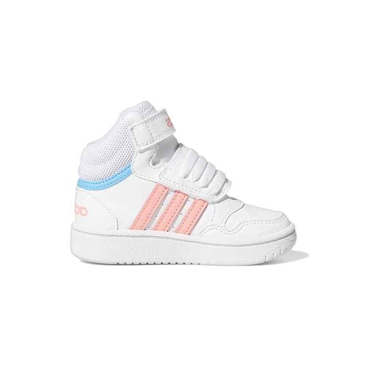 Adidas Neo Hoops Mid Synthetic Leather Non-Slip Durable Mid-Top Walking Shoes Baby Shoes GW6112