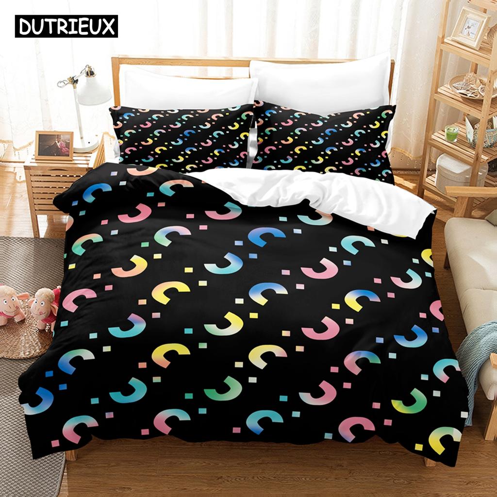 Vibrant Cozy 3D The Gradient Graphics Sets With Bedclothes Bed Polyester Twin Full Queen King Quilt