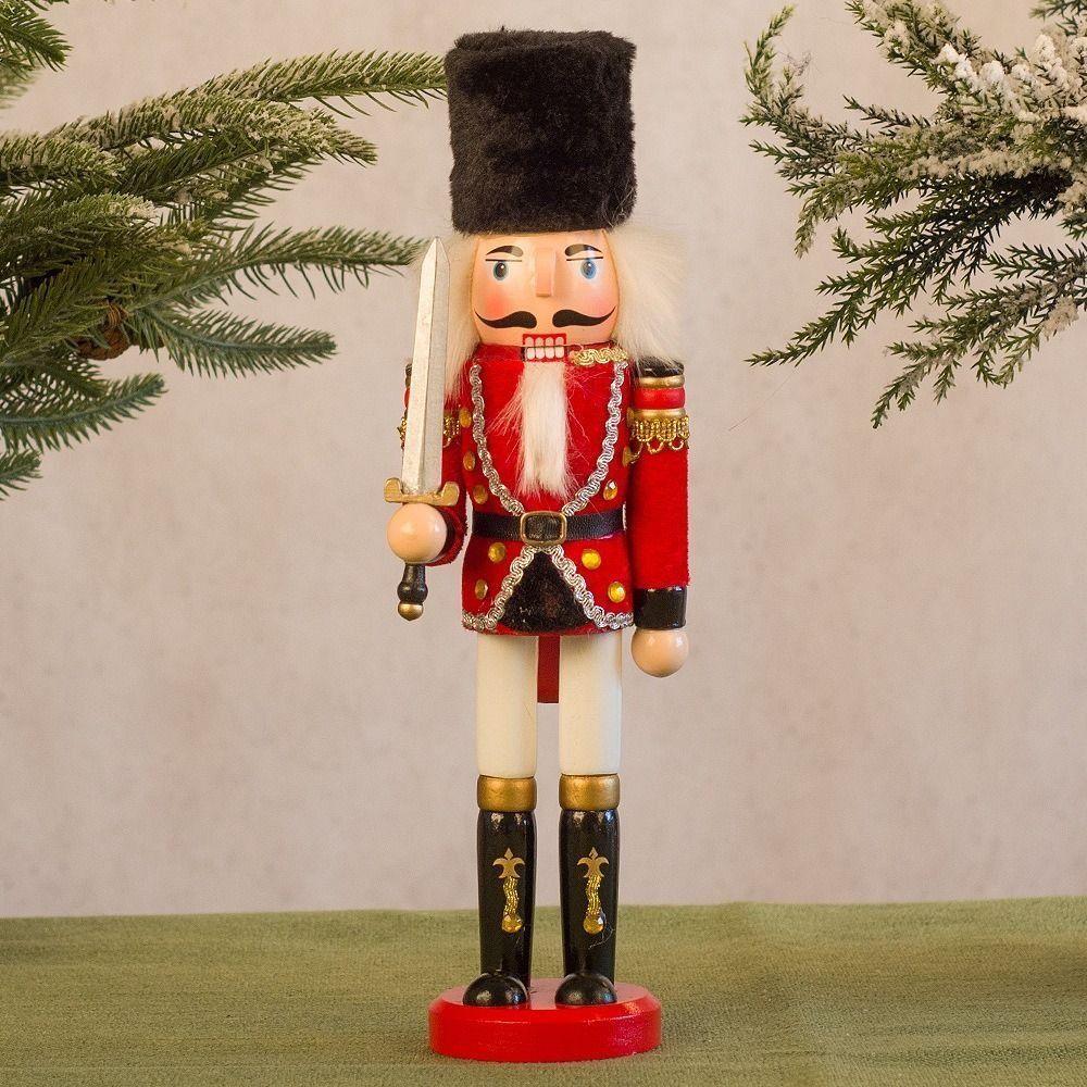 Handicraft Christmas Nutcracker Vintage Handcraft Figurine Festival Gift Soldier Doll Office Decor