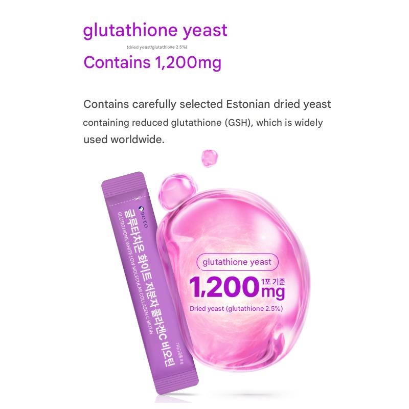 BOTO Glutathione White Low Molecular Collagen C Biotin - 30 Stick (3 Options)