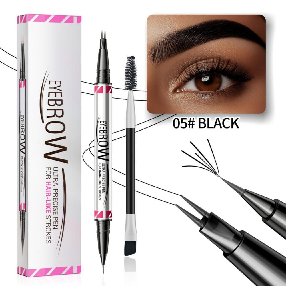 Waterproof Dual-Ended Eyebrow Pen and Eyebrow Brush