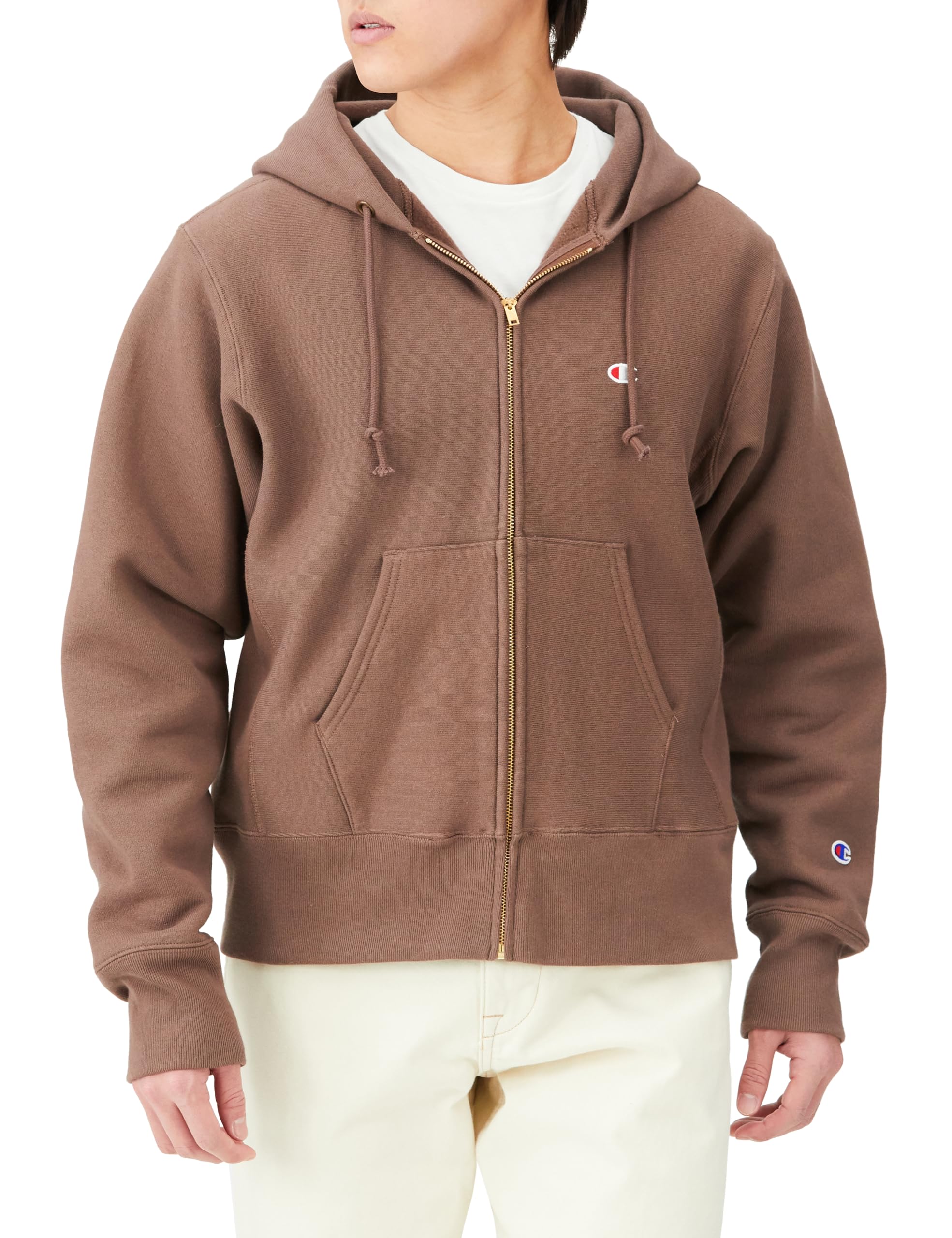 

Parka Long Sleeve One Point Logo Reverse Zip Hooded Sweatshirt Medium Brown [Champion] 11.5oz Weave(R) REVERSWEAVE(R) C3-Z109 Men s
