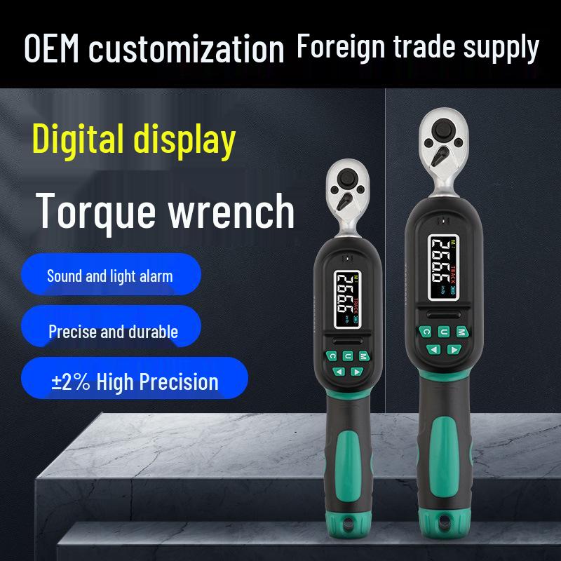 Adjustable High Precision Digital Torque Wrench with Ratchet Head