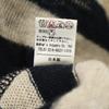 MidiUmi Made In Japan Linen Blend Border Pattern Five-quarter Sleeve V Neck Knit Women Used