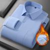 Men's Winter Sherpa Lined Shirts Long Sleeve Button Down Fleece Dress Shirts for Men Business Casual Warm Comfortable Thermal Shirt With Pockets