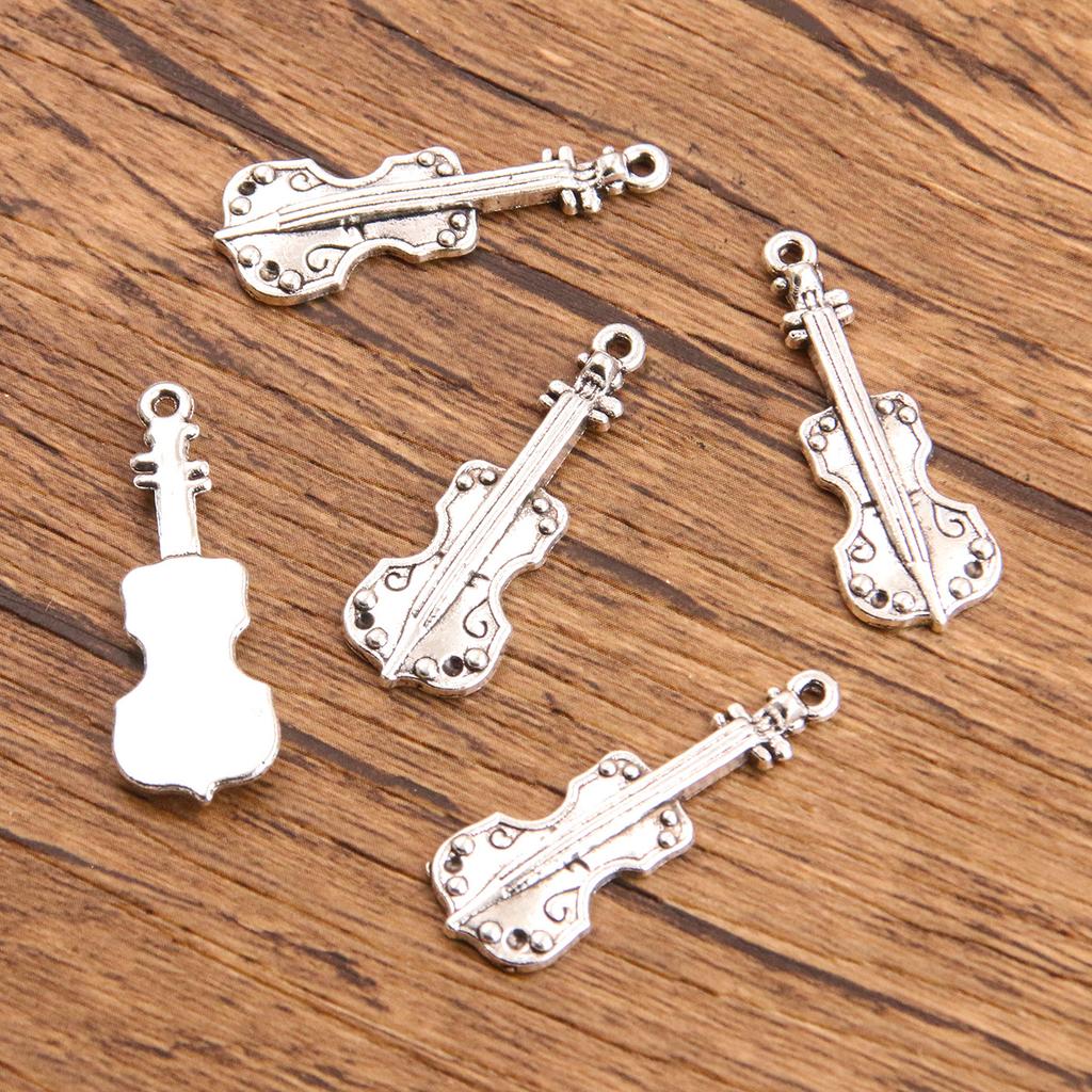 10pcs Musical Note Pendant Piano Guitar Microphone Speaker Suona Music Equipment Alloy Jewelry Accessories
