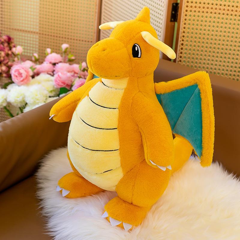 Cartoon Anime  35cm Kawaii Dragonite Kids Toy Model Throw Pillow Birthday Decoration Doll Peripheral Gift