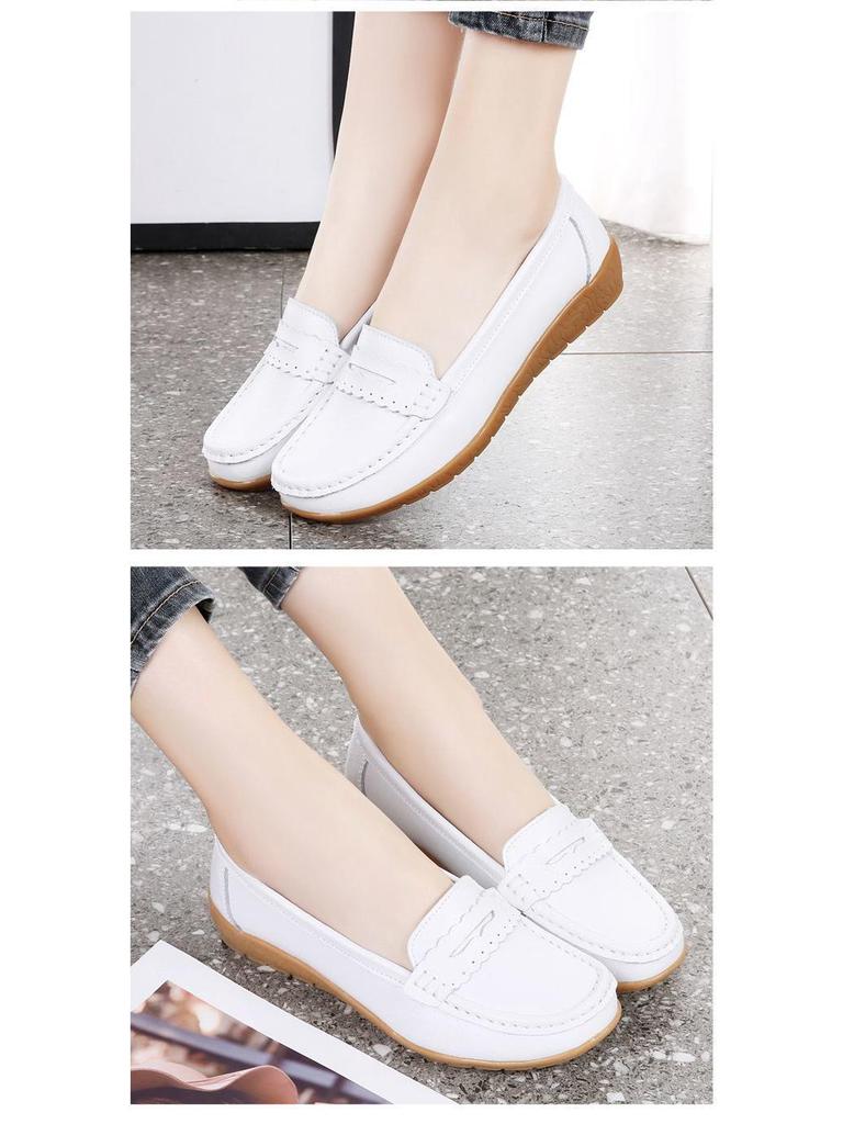 2025 Women's Genuine Leather Casual Shoes - Comfortable Soft Sole Mom Shoes