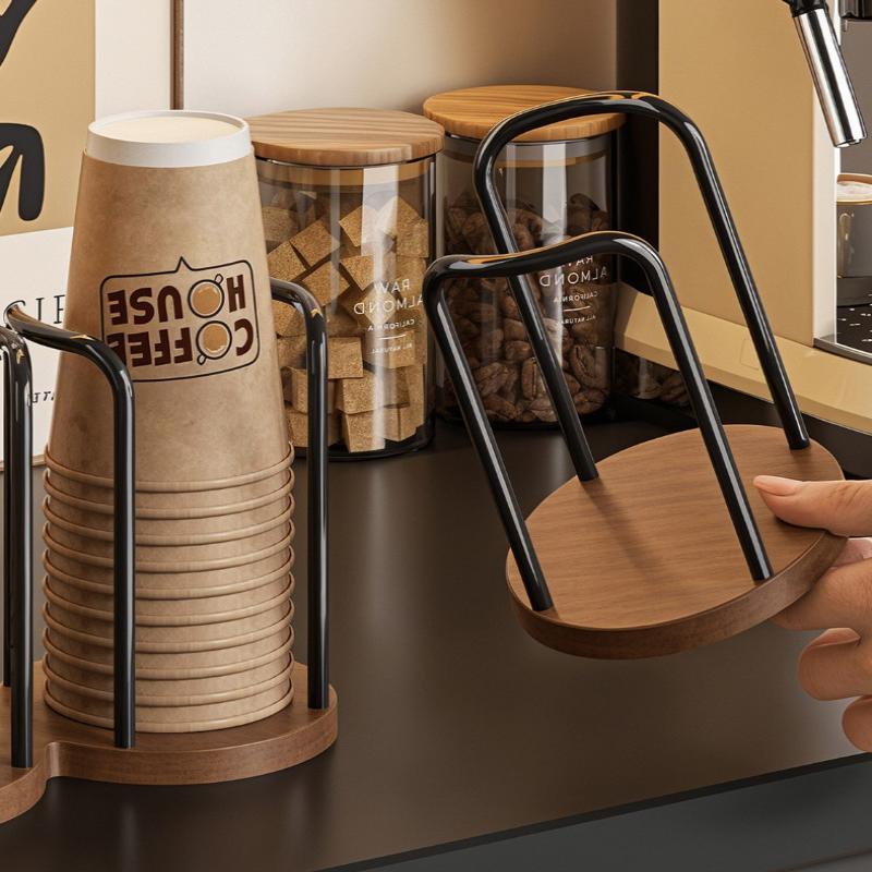 Disposable Cup Holder Multi-Function Durable 1Pcs Coffee Cup Organizer Desktop Teacup Rack for Student Dormitory Use