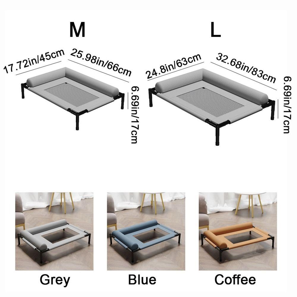 Removable Elevated Dog Beds Breathable Raised Dog Bed Washable Dog Cots Beds  for Small Medium Dogs