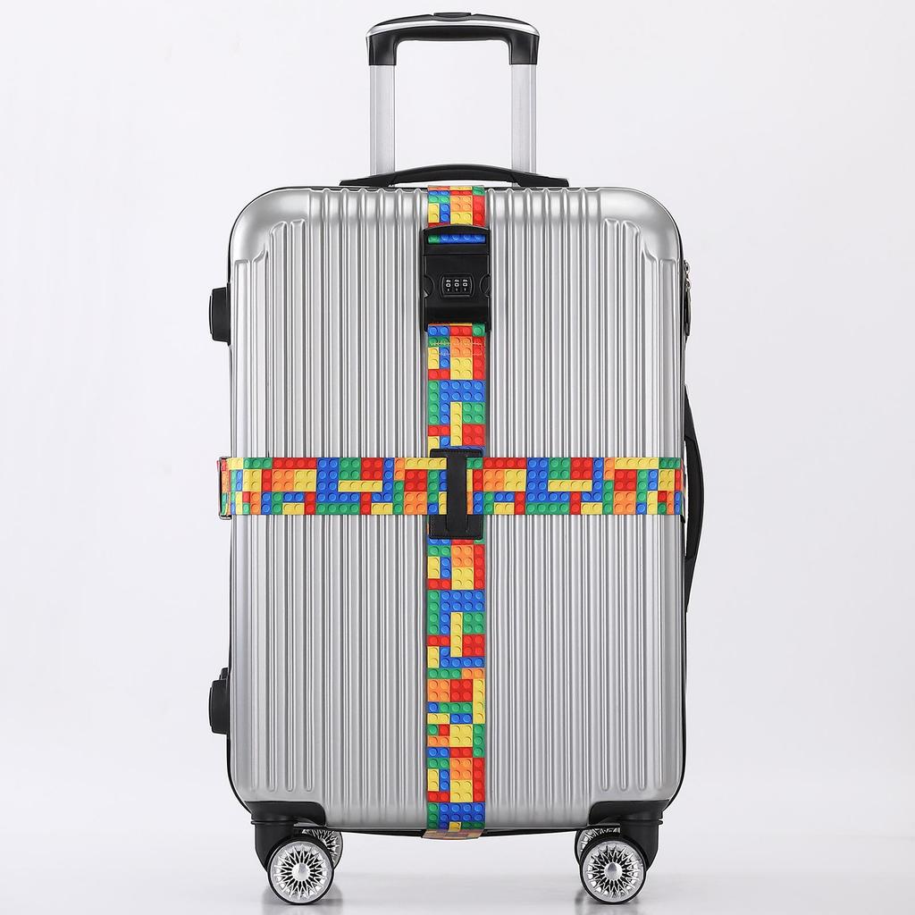 Polyester Luggage & Trolley Case Belt – Portable One-Piece Suitcase Strap