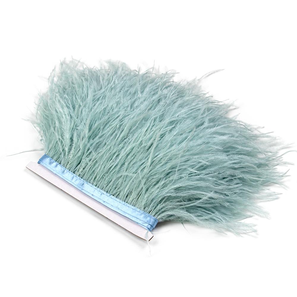 Feather2/5/10Meters 10-15CM Light Color Ostrich Feathers Trim Ribbon Plumes Selvage Tassel for Wedding Skirt Dress Sewing Accessories