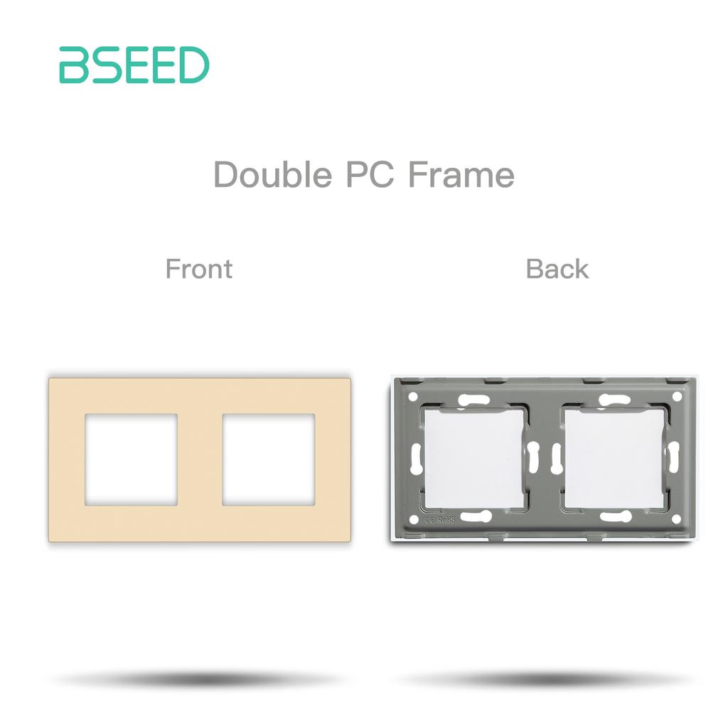 BSEED Plastic Socket Frames Matte Frame For Wall Sockets Single Double Tripl Four Frames DIY Parts Free Combination EU Standard