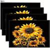 1PC Sunflower Printed Placemats, Perfect for Protecting Your Table, Ideal for Home Kitchen Use And Festive Party Decorations