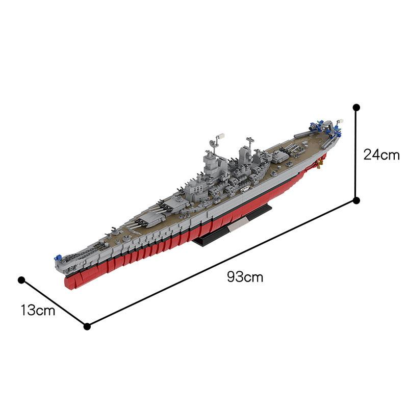 MOC-31764 Iowa-class Battleship Missouri Brick Building Block Toy Set