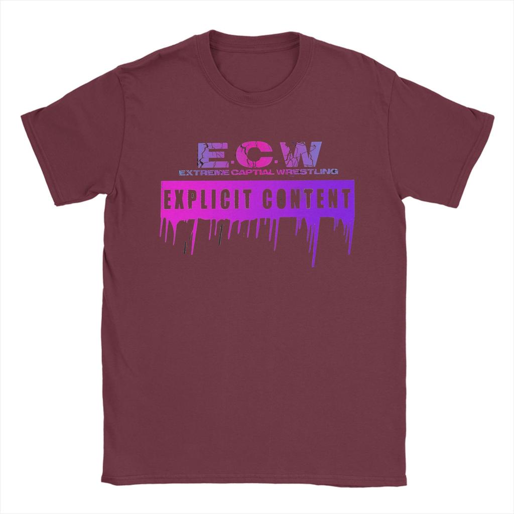 ECW Hardcore Wrestling Maglietta in Cotone per Coppia Estate YK Magliette Basiche T-Shirt di Tendenza Taglie Forti Top all'Ingrosso