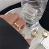 Matte Gold Sweet Bow Ring - Adjustable High-Grade Women's Fashion for Spring 2025