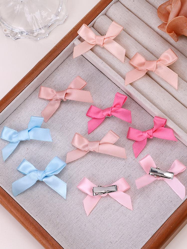 9 Stück Damen Haaraccessoires Mehrfarbiges Schleifen-Haarband Mini Haarspange Mode Süß Niedlich Haarnadel Elegante Spitze Haarspange