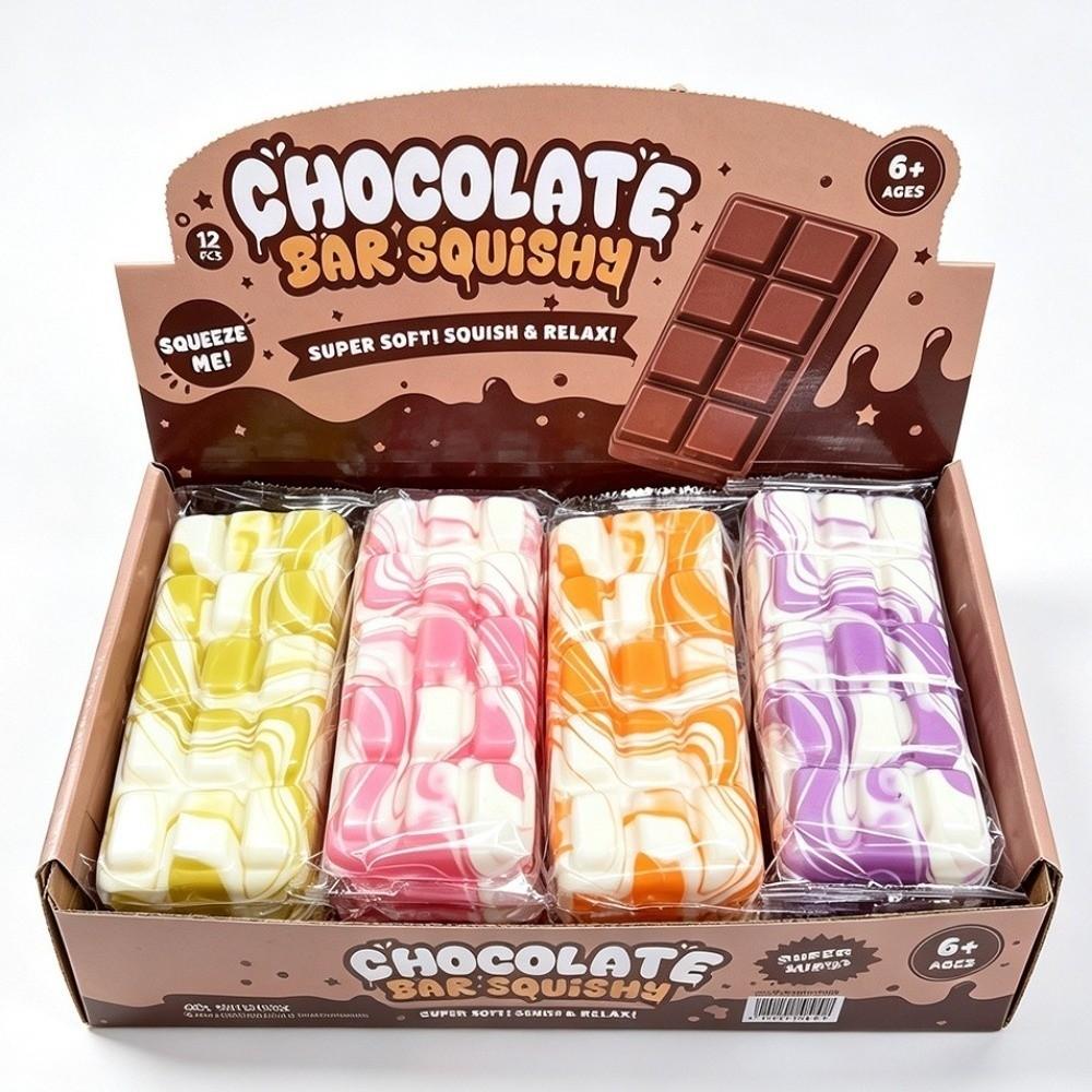Slow Resbound Chocolate Squishy Toy Chocolate Block Shape Fingertip Toy  Sensory