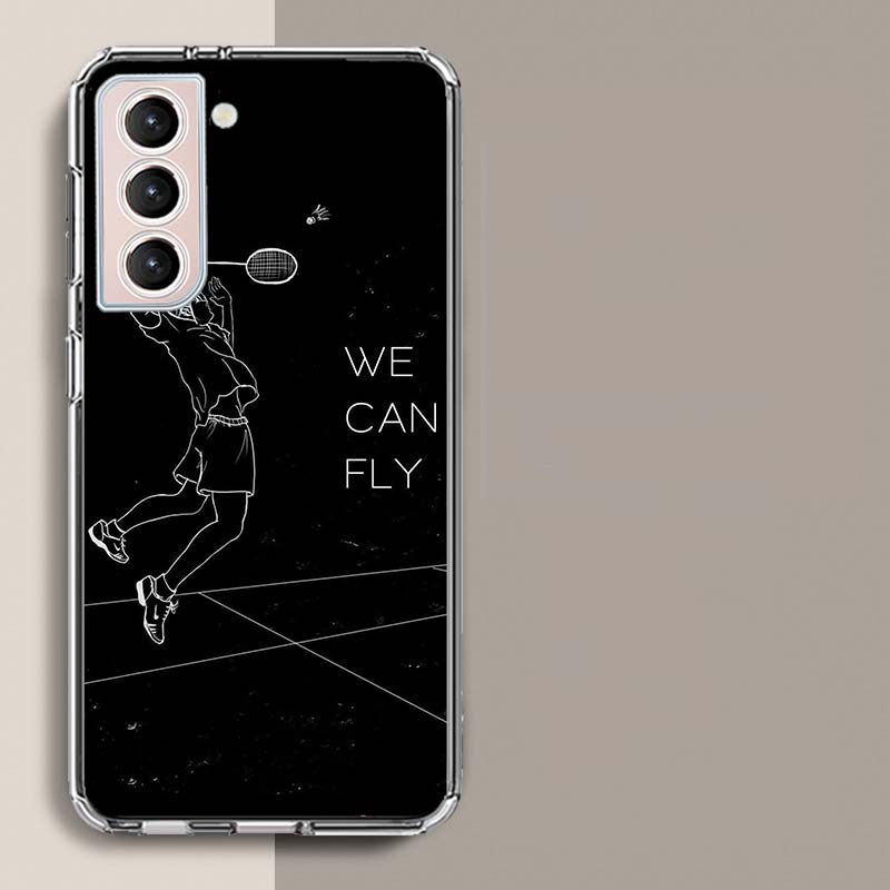 Badminton Sport Phone Case For Samsung A16 A26 A36 A56 A17 A15 A25 A35 A55 A14 A24 A34 A54 A04S A05S Galaxy Note 20 10 9 8 A9 A8