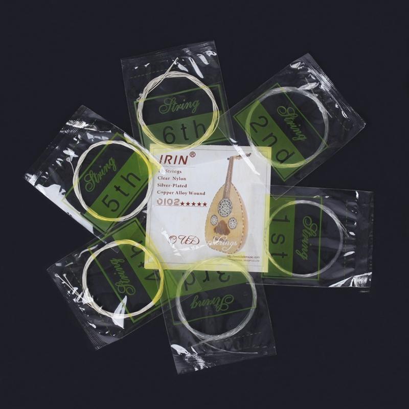 Arabic Oud String Musical Instrument Part Nylon Silver-Plated Alloy Wound String