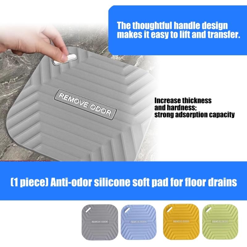 Universal Silicone Drain Stopper Floor Drain Deodorant Pad Sealing Cap Sink Bathtub Hair Stopper For Odor Control