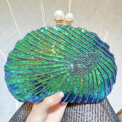 Retro Heavy Craft Beaded Embroidery Bag Shoulder Bag Crossbody Bag Clutch Bag Dinner Bag