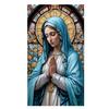 Full Square Round Diamond Painting Kit Religion Art Virgin Mary Praying Diamond Embroidery Handmade Mosaic Home Decoration