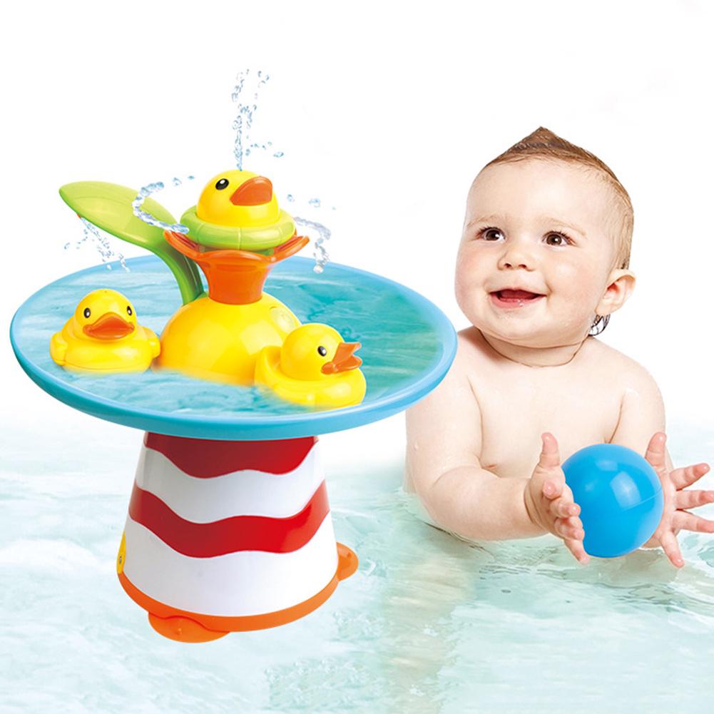Buy Electric Duck Park Baby Bath Toy with Waterfall Auto Fountain Water ...