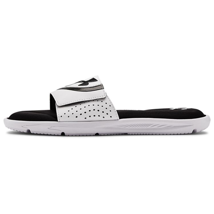 Under Armour Ignite 6 Slide White Black Men Sneakers 3022711-100