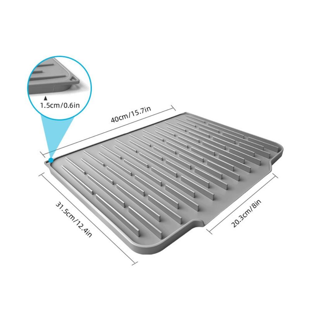 Eco-Friendly Dish Drying Mat Non-Slip Drainer Pad Premium Kitchen Counter Mat RV Kitchen