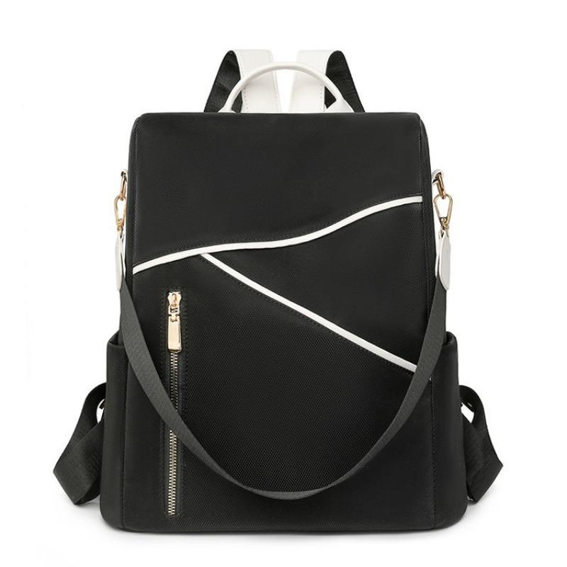 

New splicing contrasting color women s backpack commuter student schoolbag fashionable versatile portable shoulder bag One size