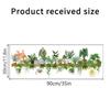 1Pc Painted Green Potted Plant Wall Stickers Living Room Kitchen Home Background Decoration Wallpaper Wall Decals Self-Adhesive