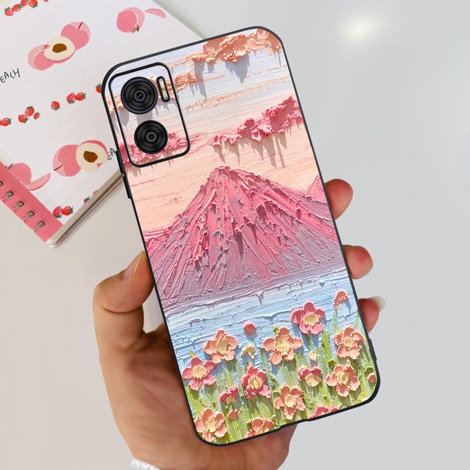 For Motorola Moto E22 Case Moto E22i New Fashion Painted Back Cover Soft Silicone Phone Case For Moto E22s E22i MotoE22 I Fundas