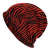 Zebra Stripe Beanie Chemo Hat Unisex Daily Headwear Knitted Hat Scarf Nightcap Slouchy Skull Cap for Women Men