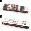 Akashiya Watercolor Brush Pen 'Sai' 'Edo Elegance' 5-Color Set + Water Brush Round Medium (CAM401-M), 2-Piece Set