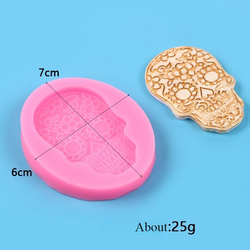 Halloween Silicone Molds Non-stick Ghost Pumpkin Bat Skull Witch Hat for DIY Fondant Pudding Cupcake Chocolate Candy Baking Mold