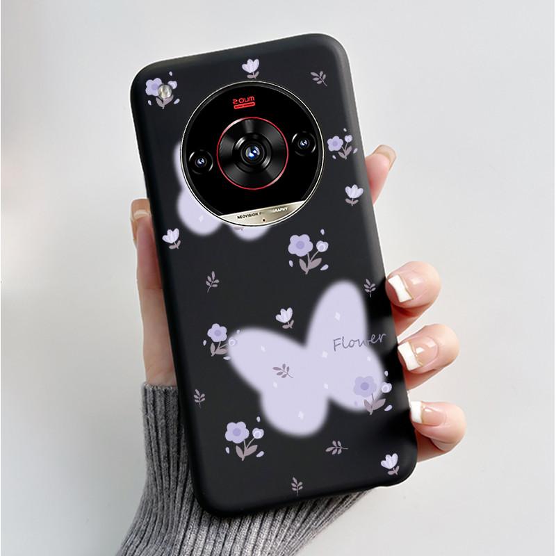 Printed Phone Case For ZTE Nubia Focus 2 Ultra 5G Funda Capa Soft Silicone Black Shell Cover Cute Flower Cartoon Casing Coque