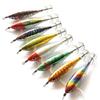 8pcs 6G Weight Fishing Lure Bait 8CM Cuttlefish Fishing Lure Wood Shrimp Bait  For Squid Fishing