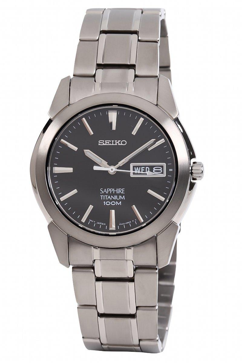 Seiko SGG731P1 Vīriešu titāna pulkstenis Melns