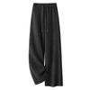 2025 Women's Gray Wide-Leg Wool Pants: Winter Thickened, Soft, and Stylish with a Casual, Drape Design