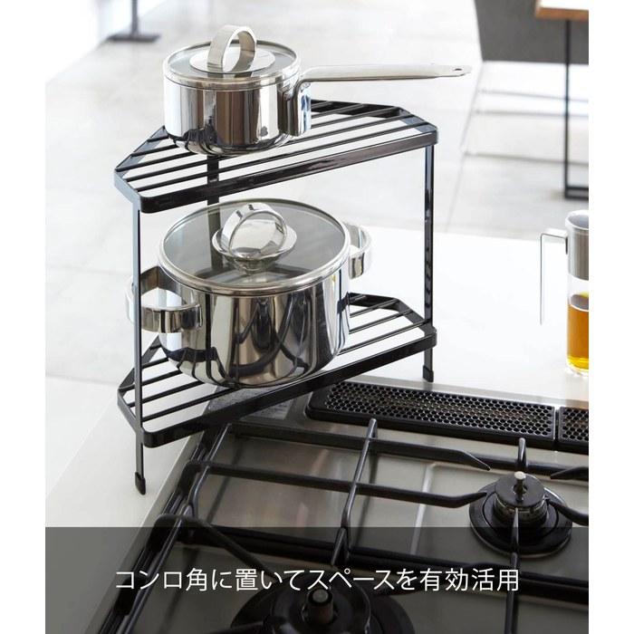 [Tower] Kitchen Corner Rack Black